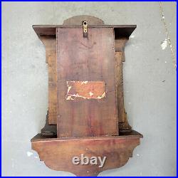 Unusual HANGING Sessions Kitchen Clock Having Flat Side Columns-Also With Strike
