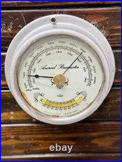 Utsuki Keiki Shiny Original Ship Metal Aneroid Wall Mount Barometer Japan
