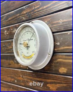 Utsuki Keiki Shiny Original Ship Metal Aneroid Wall Mount Barometer Japan