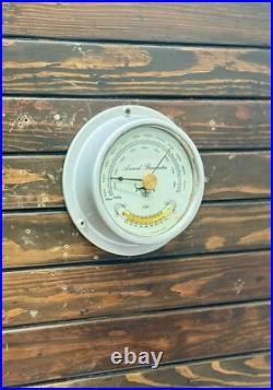 Utsuki Keiki Shiny Original Ship Metal Aneroid Wall Mount Barometer Japan
