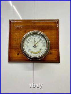 Utsuki Keiki Ship Aneroid Barometer Japan Silvery Metal Nautical Wall Decor Utsuki Keiki Ship Aneroid Barometer Japan Silvery Metal Nautical Wall Decor