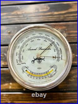 Utsuki Keiki Ship Aneroid Barometer Japan Silvery Metal Nautical Wall Decor Utsuki Keiki Ship Aneroid Barometer Japan Silvery Metal Nautical Wall Decor