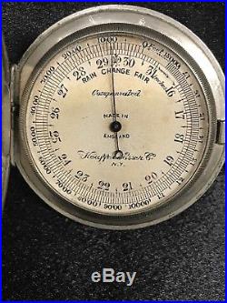 VERY RARE Antique Keuffel & Esser ANEROID POCKET BAROMETER Early 1900'S WORKS