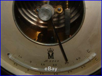 VERY RARE WORKING ANTIQUE HOLOSTERIK 1900's G. LUFFT BRASS BAROMETER/THERMOMETER