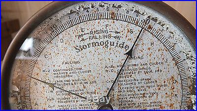 VINTAGE 1920s TYCOS TAYLOR INSTRUMENT CO BRASS STORMOGUIDE BAROMETER STORMOGUIDE