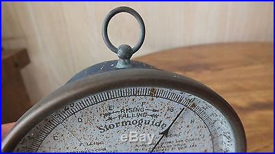 VINTAGE 1920s TYCOS TAYLOR INSTRUMENT CO BRASS STORMOGUIDE BAROMETER STORMOGUIDE