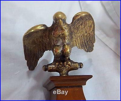 VINTAGE 1960'S SHORTLAND 26 BAROMETER WITH BRASS EAGLE FINIAL & DECOR