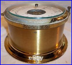VINTAGE BRASS SCHATZ COMPENSATED PRECISION SHIPS BAROMETER THERMOMETER GERMANY