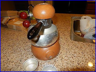 VINTAGE BROWN ATOMIC BREVETTI ROBBIATI ITALIAN ESPRESSO MACHINE TAN ITALY