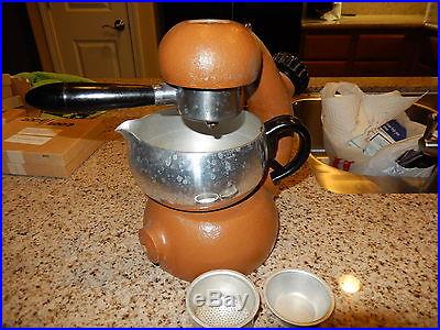 VINTAGE BROWN ATOMIC BREVETTI ROBBIATI ITALIAN ESPRESSO MACHINE TAN ITALY