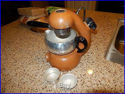 VINTAGE BROWN ATOMIC BREVETTI ROBBIATI ITALIAN ESPRESSO MACHINE TAN ITALY