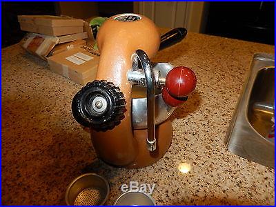 VINTAGE BROWN ATOMIC BREVETTI ROBBIATI ITALIAN ESPRESSO MACHINE TAN ITALY