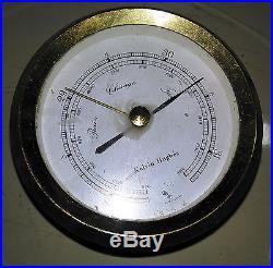 Vintage Marine Kelvin Hughes Barometer Brass