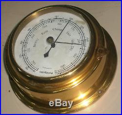 Vintage Marine Observer Barometer Of Brass 100% Original
