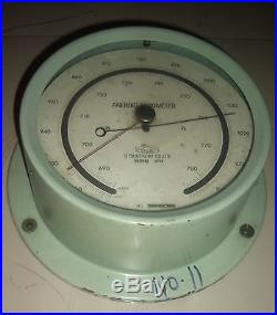 Vintage Marine Ship Aneroid Barometer Of Utsuki Keiki Co Ltd Japan 100% Original