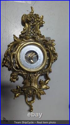 VINTAGE PHBN Perthuis Hulot Bourgeois Naudet BRASS BAROMETER FRANCE G2U
