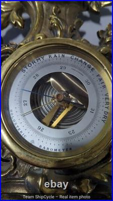 VINTAGE PHBN Perthuis Hulot Bourgeois Naudet BRASS BAROMETER FRANCE G2U