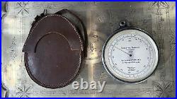 VINTAGE SHORT & MASON LONDON NO. 5662 SURVEYING ANEROID BAROMETER ANTIQUE 19c