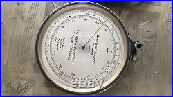 VINTAGE SHORT & MASON LONDON NO. 5662 SURVEYING ANEROID BAROMETER ANTIQUE 19c