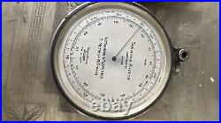 VINTAGE SHORT & MASON LONDON NO. 5662 SURVEYING ANEROID BAROMETER ANTIQUE 19c