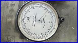 VINTAGE SHORT & MASON LONDON NO. 5662 SURVEYING ANEROID BAROMETER ANTIQUE 19c