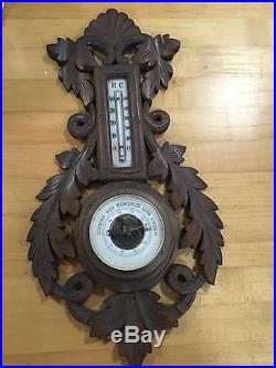 Veranderlich German Barometer Thermometer antique vintage