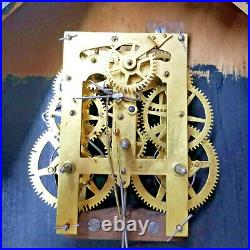 Very Early Jerome Striking Shelf Clock-Beautiful ORIGINAL FLORAL GLASS PAINTING