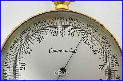 Very High Quality Aneroid Barometer in Original Case by Short & Mason Ltd London
