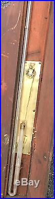 Very Large Fancy English Victorian Wheel Barometer Thermometer Nice