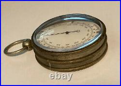 Very Rare Antique Pocket Barometer by Antoine Redier 1870 possibly silver