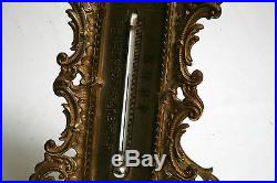 Victorian Bradley & Hubbard Thermometer gilded cast iron circa 1850's
