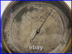Victorian Brass Cased Compensated Barometer by Dubois & Casse, France D(anchor)C