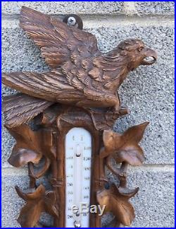 Victorian Carved German Black Forest Barometer