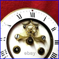 Victorian Signed French Marti Brass 8 Day Striking Movement Complete With Dial