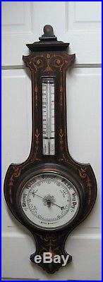 Vinatage Barometer -thermometer- Inlaid, Very Nice