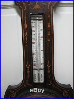 Vinatage Barometer -thermometer- Inlaid, Very Nice