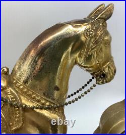 Vintage 1950's Horse Mantel Barometer WORKING Western Germany 17x12x5