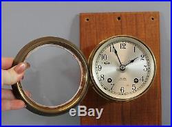Vintage 1960s CHELSEA Ships Bell Brass Clock, Thermometer & Barometer, NR