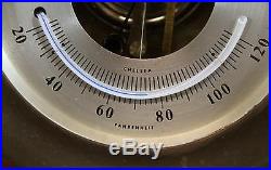 Vintage 1960s CHELSEA Ships Bell Brass Clock, Thermometer & Barometer, NR