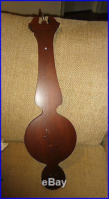 Vintage AIRGUIDE WALNUT BANJO STYLE HANGING BAROMETER/ WEATHER STATION