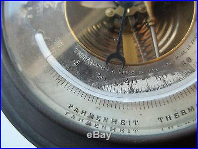 Vintage Abercrombie & Fitch Co Holosteric Barometer and Fahre Therm Made in Fran