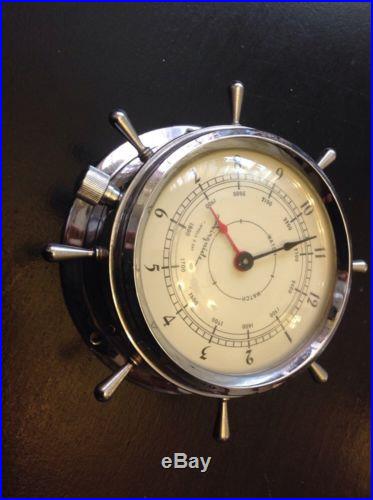 Vintage Airguide Barometer Compensated Ship Wheel Design