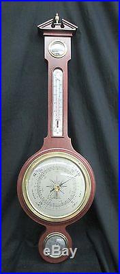 Vintage Airguide Instrument Co Wooden Barometer Thermometer