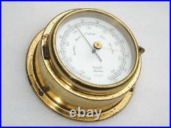 Vintage All Brass Hanseatic Compensated Ships Boat Yacht Weather Barometer