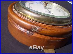 Vintage Aneroid Barometer, Perry & Co, Bournemouth, England, Hardwood Case