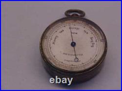 Vintage Antique Brass BOURNEMOUTH Pocket Barometer Weather Gauge