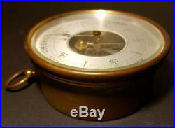 Vintage Antique Brass Ship Barometer Abercrombie Fitch France