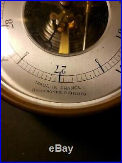 Vintage Antique Brass Ship Barometer Abercrombie Fitch France
