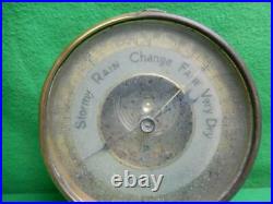 Vintage Antique Compass West Germany Brass Barometer in Wooden Box