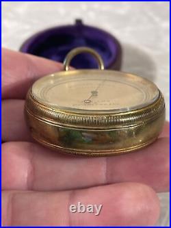 Vintage Antique Early Pocket Barometer & Altimeter Gauge